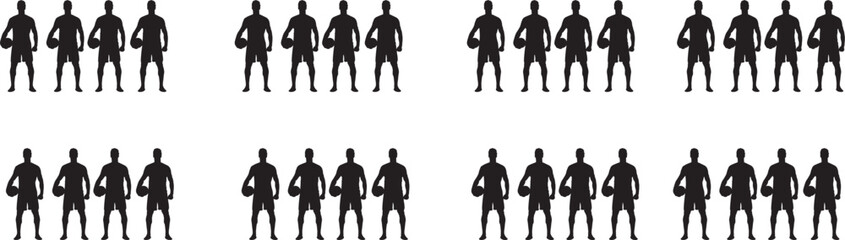 Vector set silhouettes of Soccer player kicking ball, abstract isolated vector silhouette, footballer logo