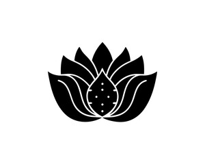 creative details Lotus Blossom Icon vector illustration