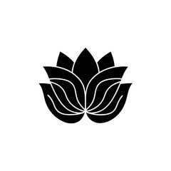 creative details Lotus Blossom Icon vector illustration