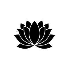 creative details Lotus Blossom Icon vector illustration