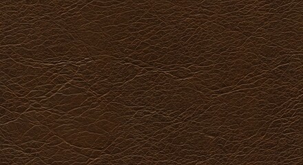 Fototapeta premium Dark Brown Leatherette Texture, Grained Vinyl Upholstery Background