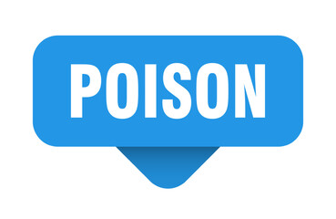 poison sticker. poison sign on transparent background