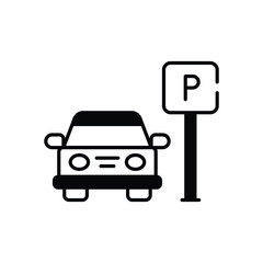 Car Parking Vector icon