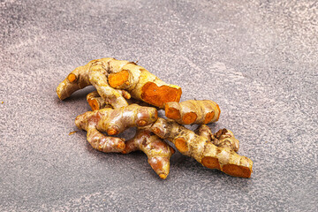 Fresh young Tumeric root heap