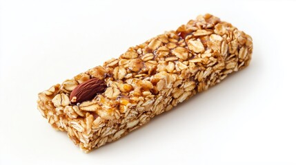 Crunchy Granola Bar with Oats Nuts and Honey Topping