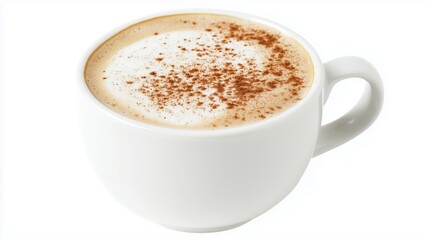Fototapeta premium Frothy Cappuccino with Creamy Foam and Cinnamon Dusting
