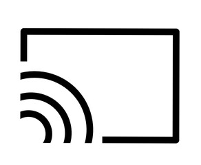 screen mirroring icon vector on white background