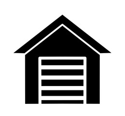garage icon vector on white background