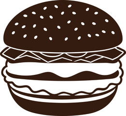Illustration of a cheeseburger 