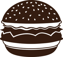 fast food hamburger vector
