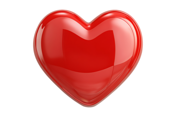 Heart shaped speech box Isolated on White and Transparent Background PNG Image.