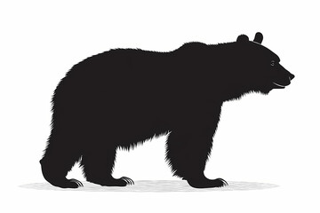 Bear silhouette on white background vector design