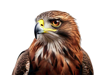 Majestic eagle portrait, showcasing intricate feather detail and intense gaze.