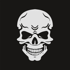 Grinning Skull Vector Illustration
