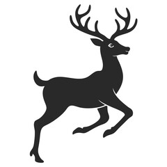 Deer silhouette vector illustration