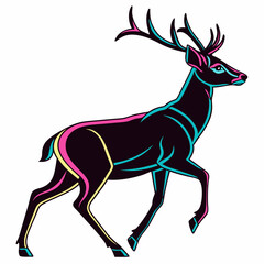 Deer silhouette vector illustration