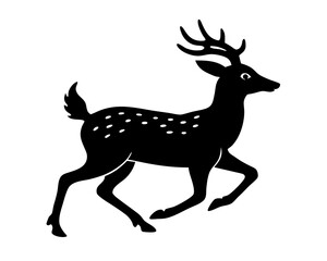 Deer silhouette vector illustration
