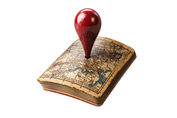 Red map pointer Isolated on White and Transparent Background PNG Image.