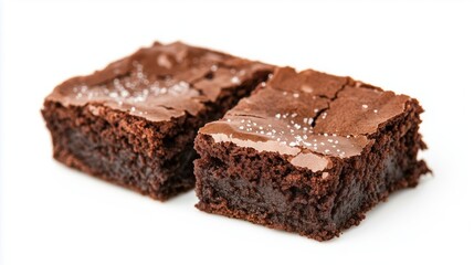 Warm Fudgy Brownie with Crackly Top and Sugar Dusting