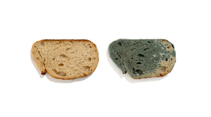 slice of bread isolated on white