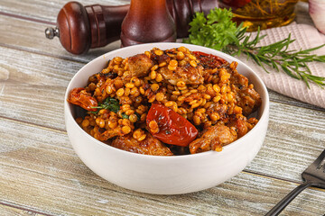 Rasted chicken meat with ptitim