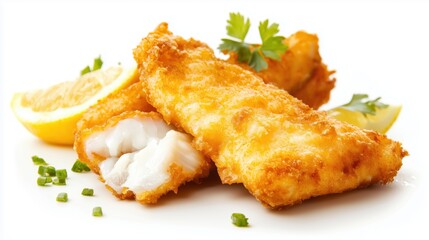 Crispy Fish Fillet with Golden Batter and Tender Meat