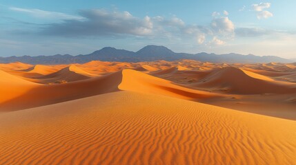 Dreamlike Desert Landscape with Greenish Shadows and Sparkling Grains