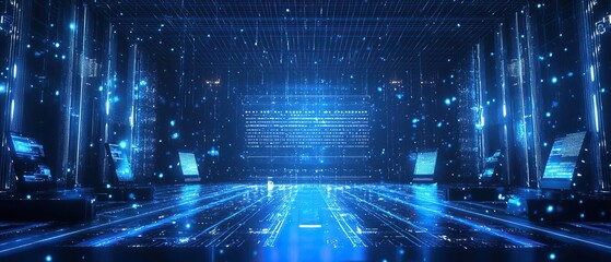Fototapeta premium Futuristic Data Center