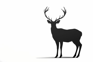 Fototapeta premium Deer silhouette on white background vector design