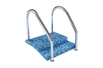 Swimming Pool Grab Rails Isolated on White and Transparent Background PNG Image.