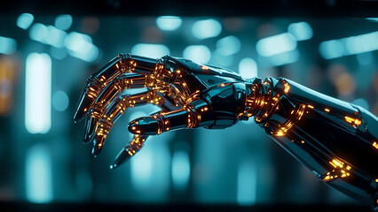 Close-up of a consultant discussing ai technology applications with a client focusing on business transformation