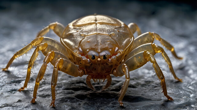 A highly magnified view of a Crab Louse ai
