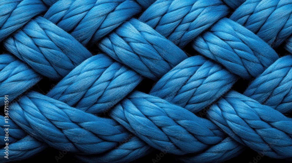 Poster vibrant blue braided textiles with intricate weave patterns
