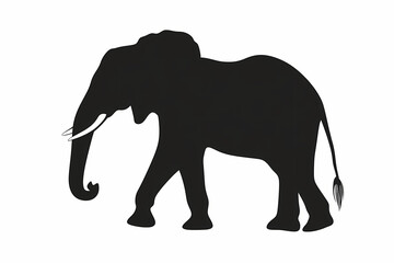 Obraz premium Elephant silhouette on white background vector design