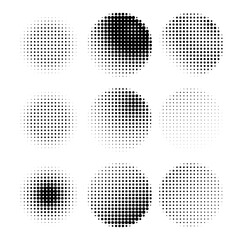 Collection of halftone patterns with different dot arrangements