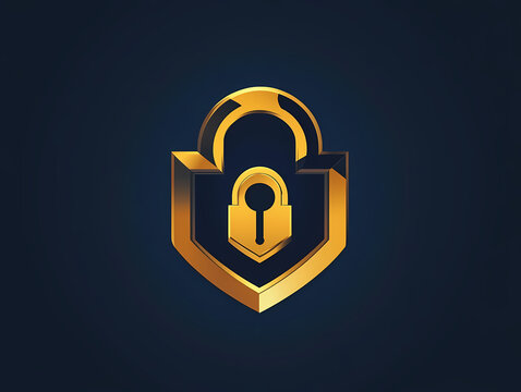 Encryption lock cyber vector logo design