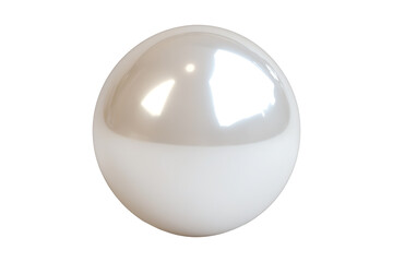 white pearl Isolated on White and Transparent Background PNG Image.