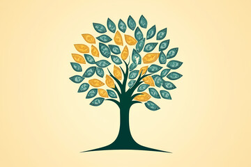 Money tree finance vector logo design