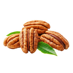 pecan, nut, isolated on png transparent background, full depth of field