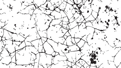Obraz premium Cracked texture. Cracks texture for design. Abstract black cracks on white background. Structure of cracking.