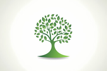 Tree leaves vector logo design for sustainability