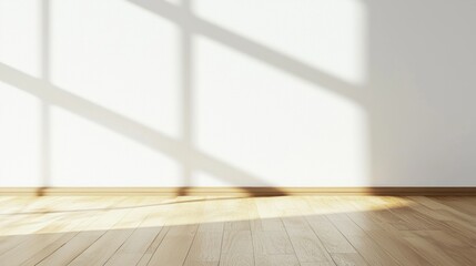 Sunlit Empty Room: Minimalist Interior Design
