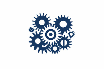 Gear wheel with vector logo design