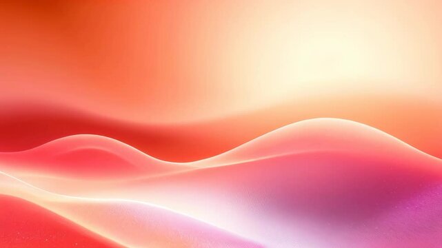 Smooth orange and pink gradient waves background animation