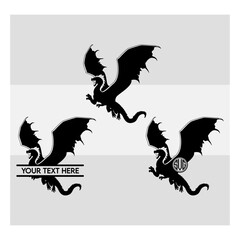 dragon svg, dragon, dragon, dental flying, dragons head, animal, dragons silhouette, dragons icon, dragons vector, winged dragon, winged dragon svg, dragons
Silhouette, Circle Monogram, Split Monogram
