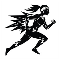 running and workout silhouette vector style
