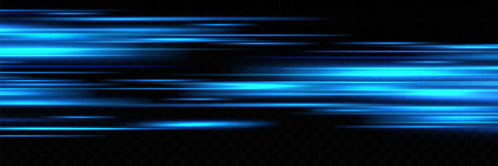 Glowing Speed Trails.Blue Velocity. Electric Horizon.Neon Speed Flow