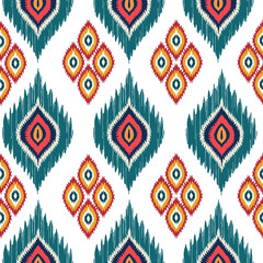 vector seamless pattern with ethnic ornament. ethnic boho seamless pattern with floral ornament....