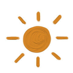 sun using oil painting style