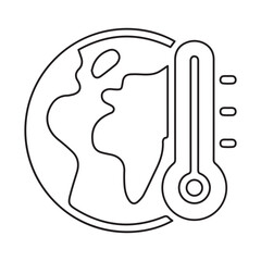 Obraz premium increasing temperature line icon